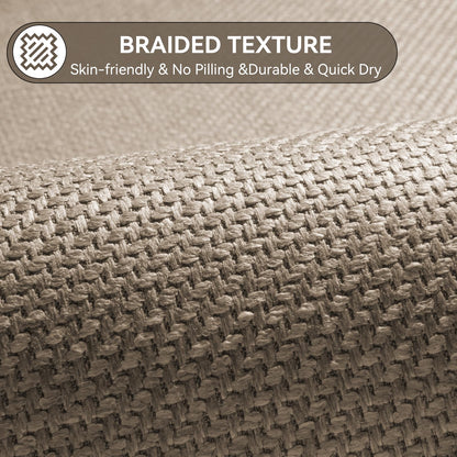 Bathroom Rugs Mat 20x31, Ultra Thin Non Slip Bath Mats for Bathtub Quick Dry Absorbent Rubber Bathroom Mat Fit Under Door, Washable Half Round Bath Rugs, Beige Brown