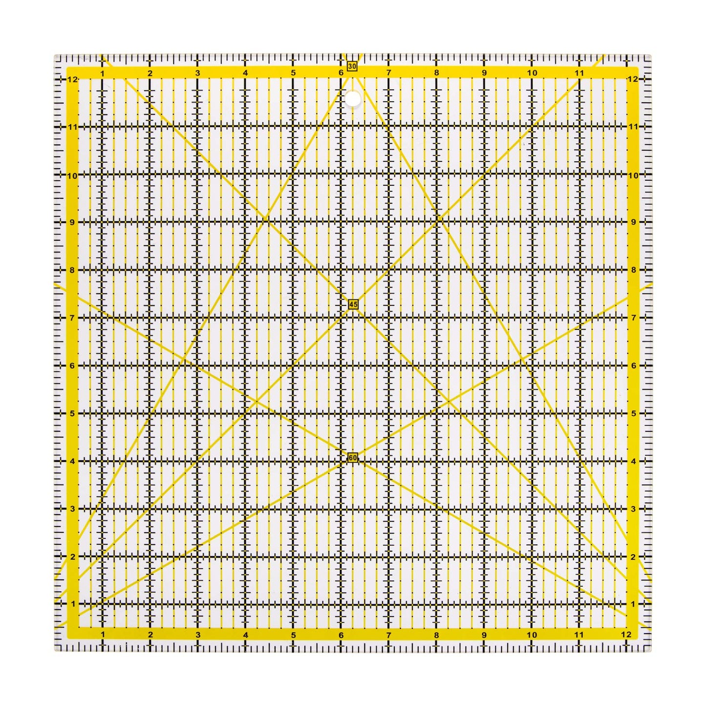 Suwimut Set of 5 Acrylic Quilting Rulers, Square Fabric Cutting Ruler Acrylic Quilter Rulers Clear Mark with Double Colored Grid Lines for Easy Precision Cutting, Quilting, Sewing & Crafts Template