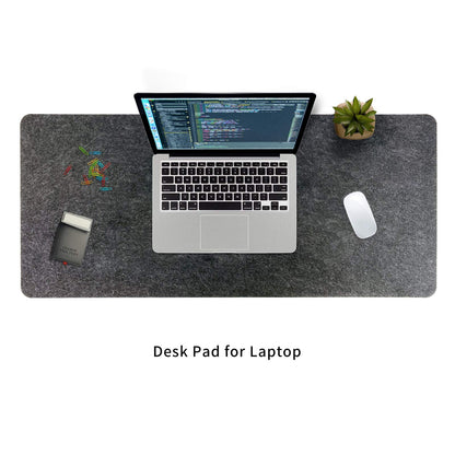 DawnTrees Felt Desk Mat (35.5" x15.8"), Desk Pad Protection, Keyboard Mat, Extra Large Mouse Pad, Suitable for PC,Computers, Laptops, Office and Home (Dark Gray)