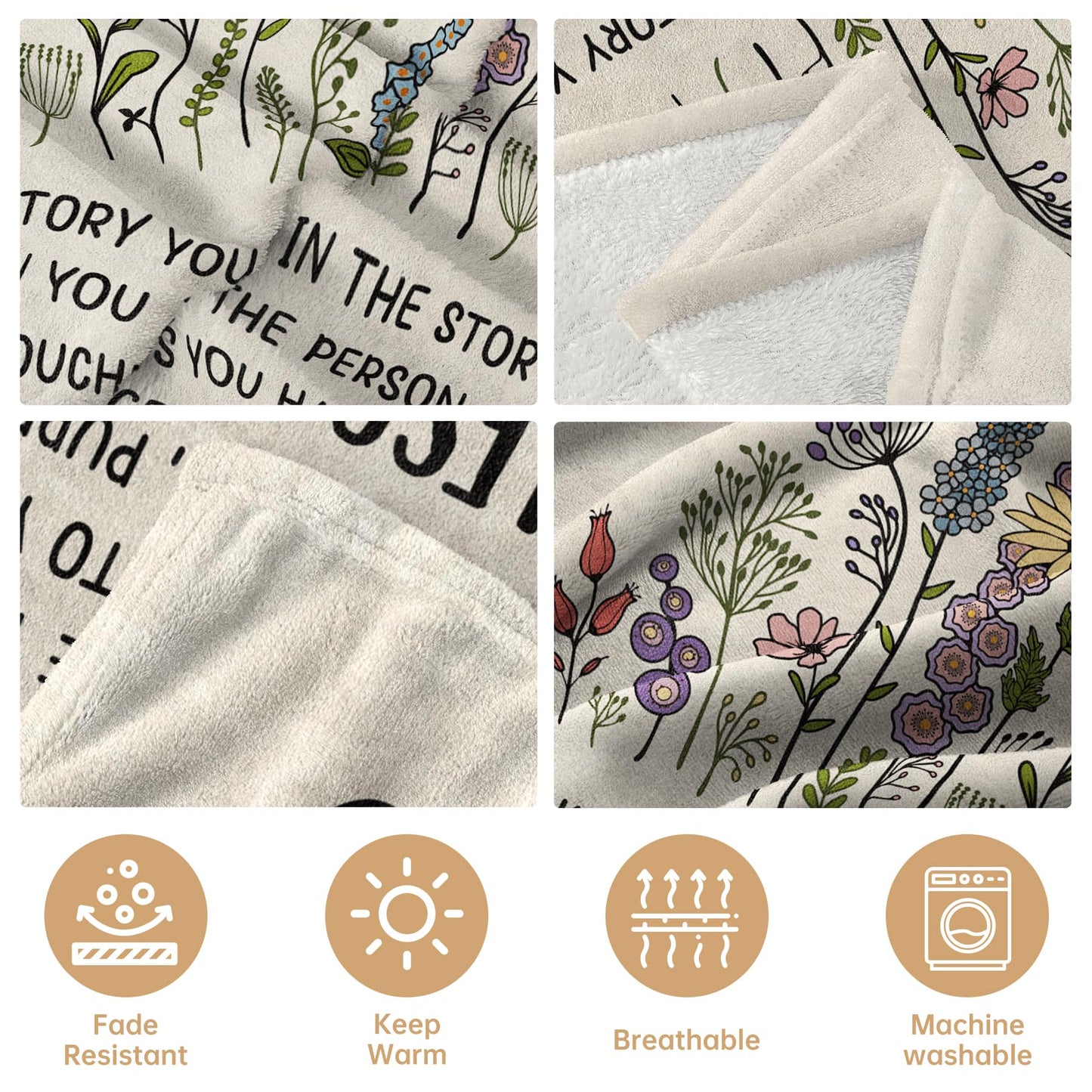 Afterprints 50th Birthday Gifts for Her, Chapter 50 Birthday Blanket, 50 Year Old Bday Gifts for Women Friend, Sister, Mom, 1975, 50th Birthday Decorations, Turning 50 Throw Blankets 50'' x 60''