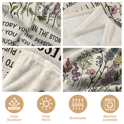 Afterprints 50th Birthday Gifts for Her, Chapter 50 Birthday Blanket, 50 Year Old Bday Gifts for Women Friend, Sister, Mom, 1975, 50th Birthday Decorations, Turning 50 Throw Blankets 50'' x 60''