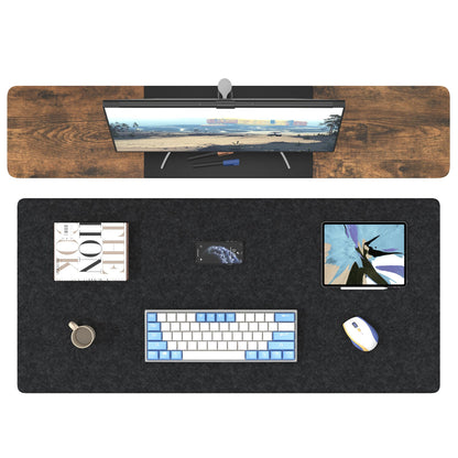 DAWNTREES Desk Mat, Felt Desk Pad,40''x16'' Large Full Mouse Pad, Keyboard Mat,100X40cm Desk Pad Protector for PC,Computers, Laptops, Office and Home (Dark Gray)