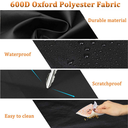 Snow Thrower Cover Waterproof Snow Blower Cover 600D Oxford with Windproof Buckles and Elastic Cord for Outdoor Electric All Weather Protection Universal Size 55" L x 44" H x 32" W
