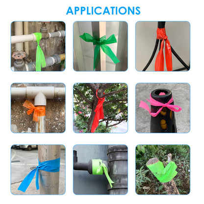6 Pack Flagging Tape,Non-Adhesive Marking Tape Surveyors Tape Neon Non-Adhesive Tape Survey for Boundaries and Hazardous Areas,Trail Marking (6 Colors)