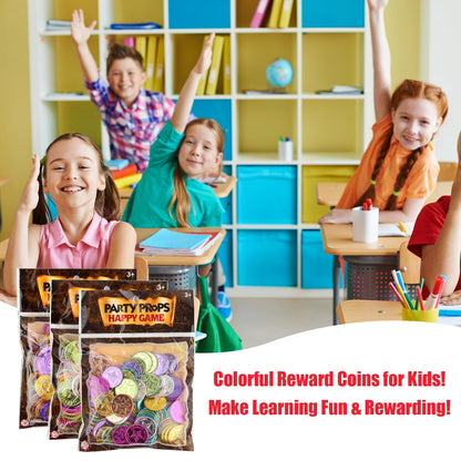 Auch 300 Pieces Behavior Tokens for Being Good Coins Plastic Coins Fake Coins Smile Face Plastic Kindness Coins for Classroom Behavior Incentives Teacher Handout Rewards Prizes (Being Good Coins)