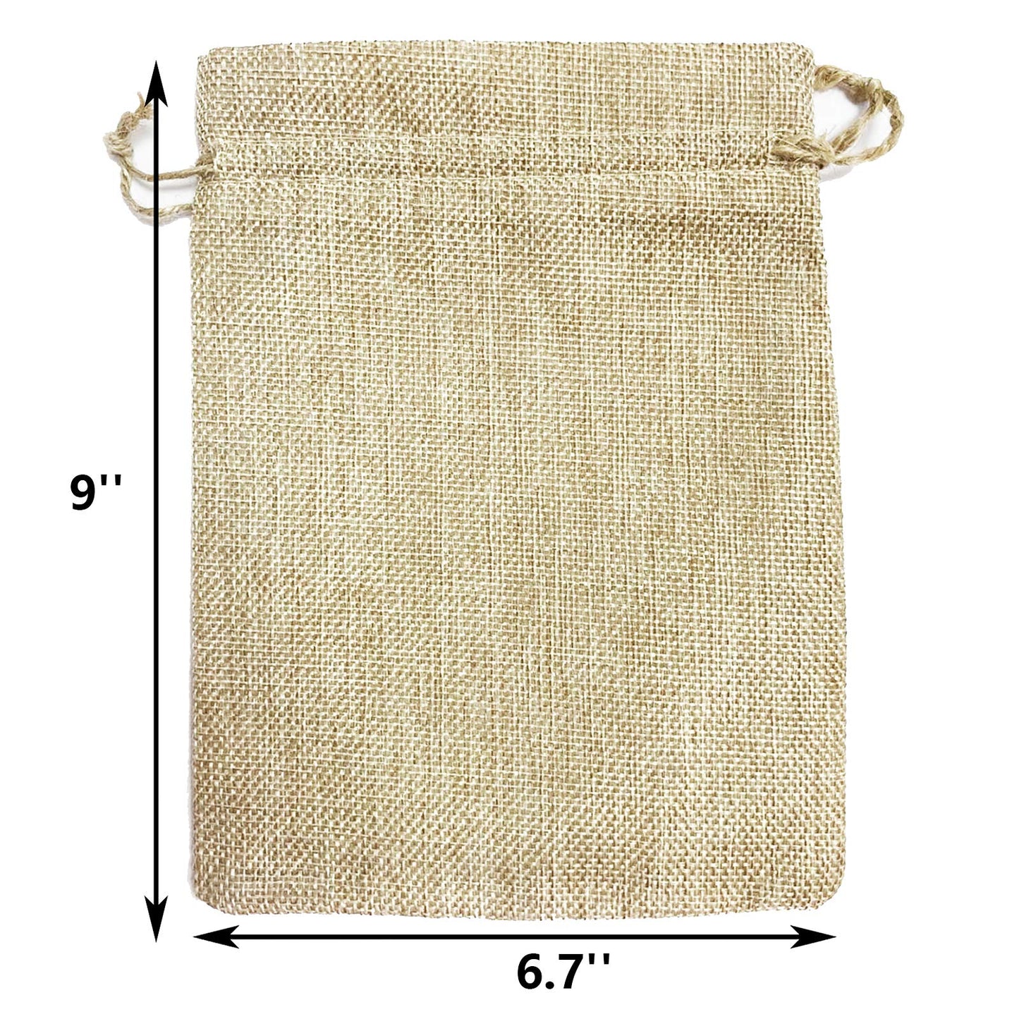WEWIVODA Burlap Bags, 20 Packs 6.7"x9" Burlap Lined Gift Bag Drawstring Jewelry Pouches Party Favor Linen Pockets for Wedding Birthday Halloween Thanksgiving Christmas New Year DIY Crafts (6.7"x9")