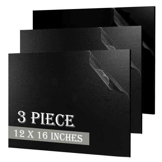 3 Pack Black ABS Plastic Sheet 12” x 16” x 1/8",Phiowocx 3mm Thick Moldable ABS Sheet Plate with Textured & Matte Finish,Rigid Plastic Sheets Panel for DIY Projects,Decor,Handicrafts Home Decor