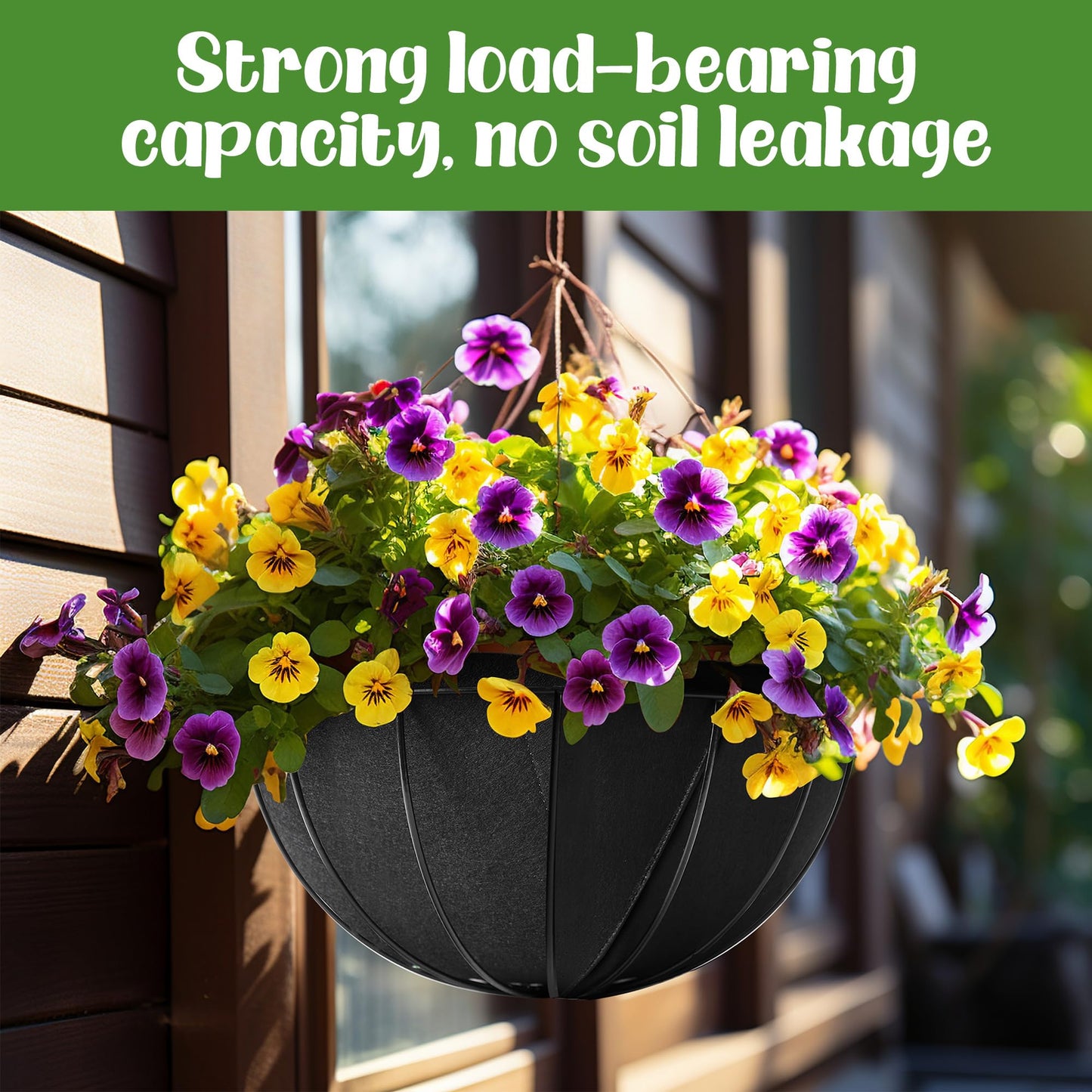 14inch Round Fabric Planter Basket Liner- 4Pcs Felt Flower Pot Liners-Hanging Plant Basket Fiber Insert for Garden Wall Hanging Planter Flower Vegetables