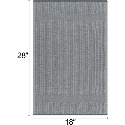 smiry Premium Kitchen Towels(18"x 28", 6 Pack), Large Cotton Dish Cloths Set, Flat & Terry Towel Highly Absorbent Tea Towels with Hanging Loop, Grey