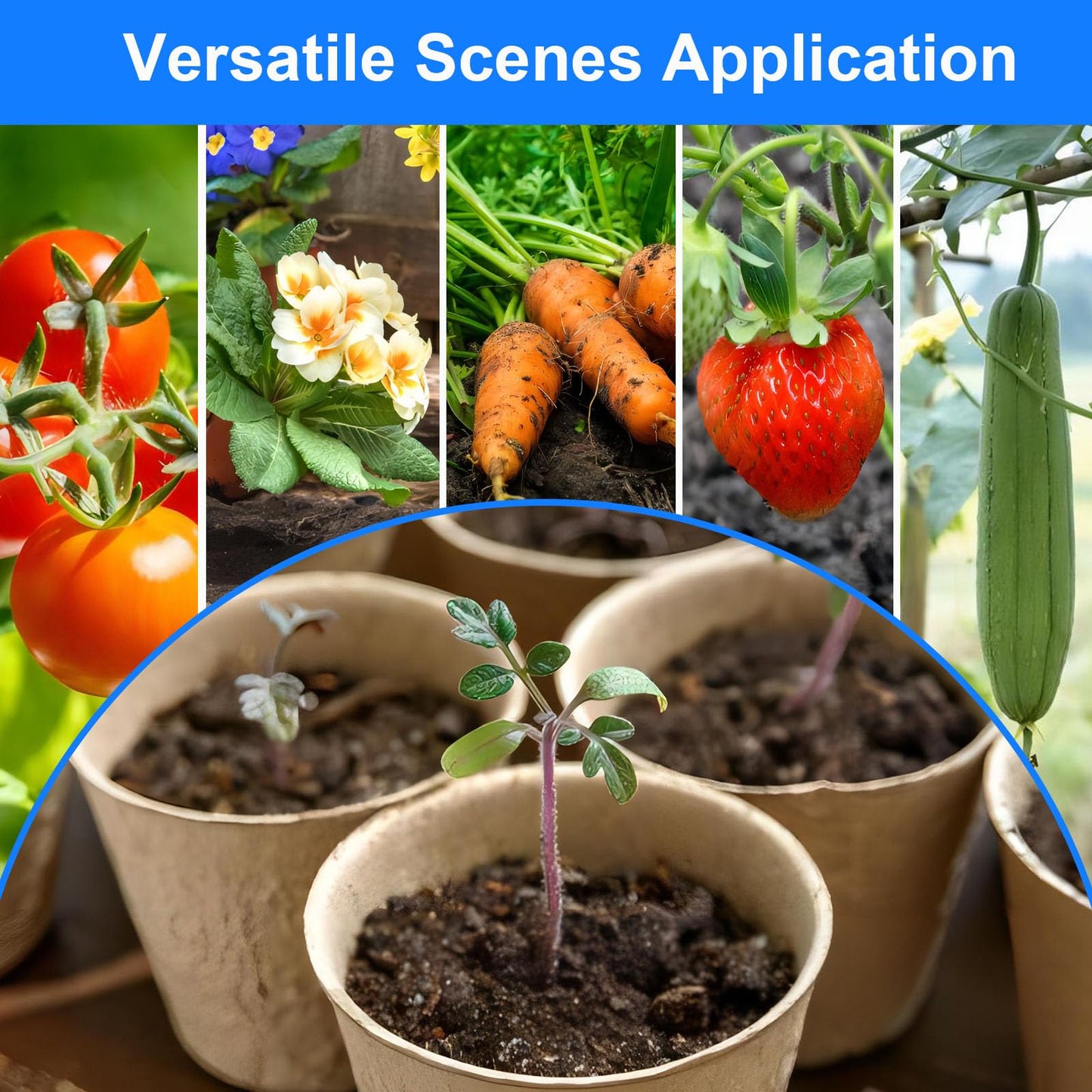130 Pcs Peat Pots 8 cm, Seed Starting Pot with Drainage Holes, 3.15 Inch Round Seedling Nursery Box, Small Seed Starting Starter Tray Bulk, Garden Germination Container with Bonus 130 Plant Labels