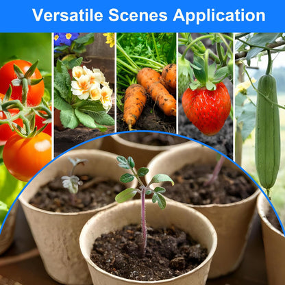 130 Pcs Peat Pots 8 cm, Seed Starting Pot with Drainage Holes, 3.15 Inch Round Seedling Nursery Box, Small Seed Starting Starter Tray Bulk, Garden Germination Container with Bonus 130 Plant Labels