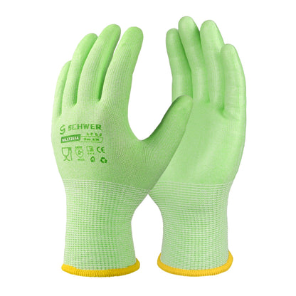 Schwer 12 Pairs Gardening Gloves, Water-based PU Coating, Ultimate Environmental Safety, Comfortable and Breathable Garden Gloves for Men and Women, Working Gloves for DIY, Outdoor Activities, M