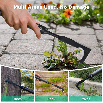 Crack Weeder,60 Inch Long Manual Crevice Weeding Tool Weed Puller for Sidewalk Paver Deck Boards Weed Removal, Heavy Duty Gardening Tool