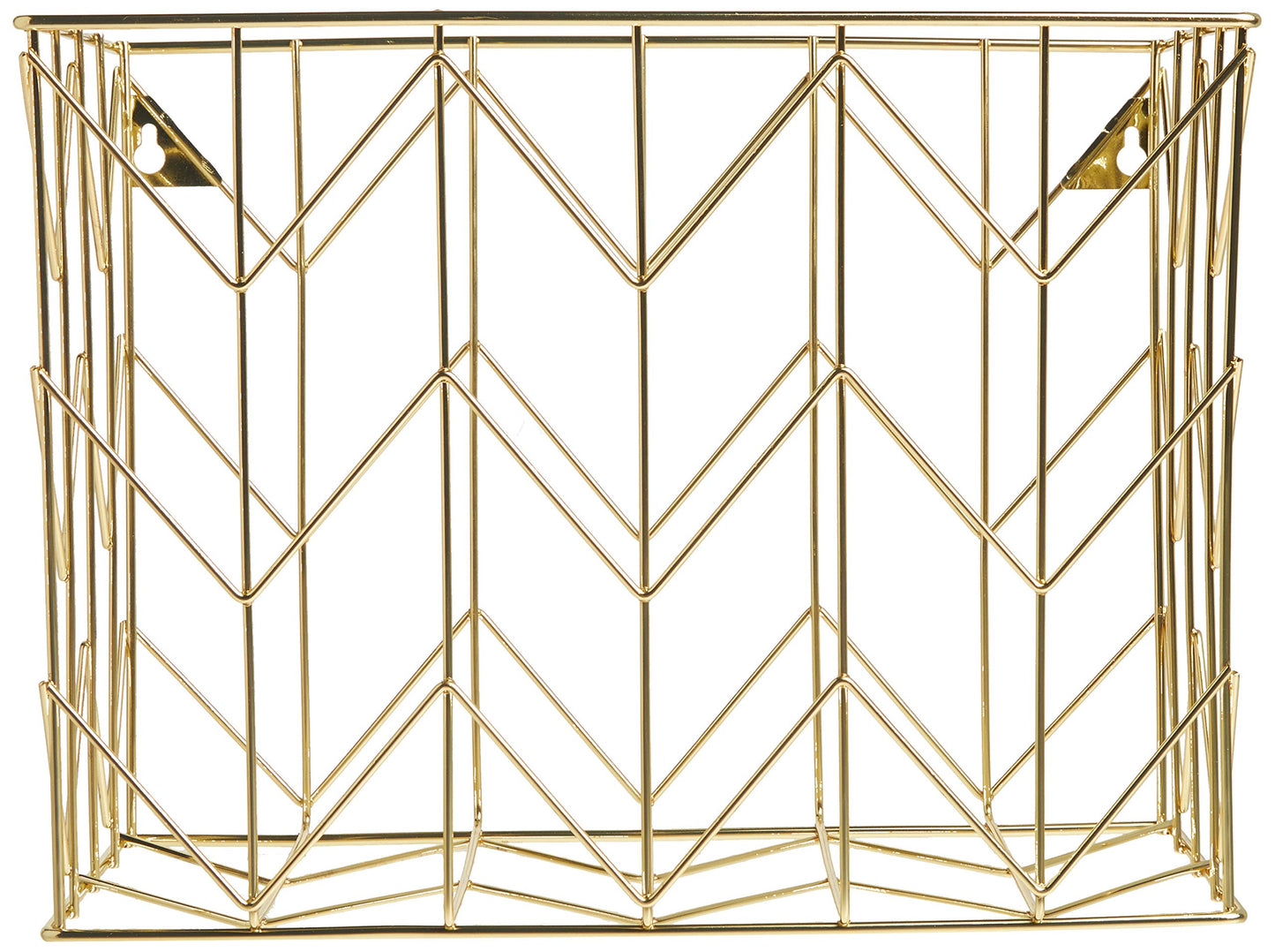 U Brands Hanging File Desk Organizer, Wire Metal, Gold - 894U02-06, 9.37H x 12.2W x 6.85D inches