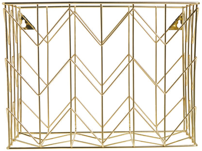 U Brands Hanging File Desk Organizer, Wire Metal, Gold - 894U02-06, 9.37H x 12.2W x 6.85D inches