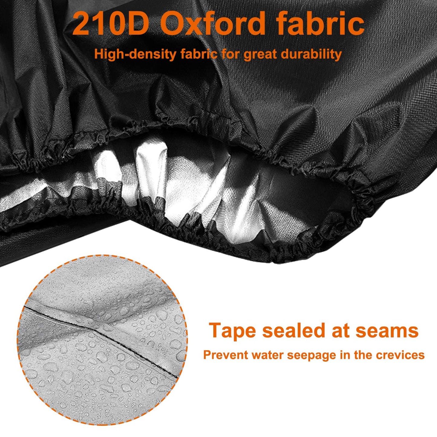 2 Pack Patio Chair Cover Stackable,210D Waterproof Outdoor Chair Cover UV-Coated Polyester Outdoor Furniture Covers for All-Weather Protection, 25" L x 25" W x 47”H (2 PCS - Black)