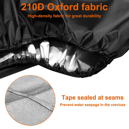 2 Pack Patio Chair Cover Stackable,210D Waterproof Outdoor Chair Cover UV-Coated Polyester Outdoor Furniture Covers for All-Weather Protection, 25" L x 25" W x 47”H (2 PCS - Black)