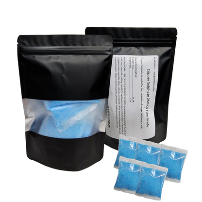 Copper Sulphate Pentahydrate 99.9% Pure, 40 Grams Each Pack (5 Packs)