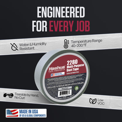 Nashua 2280 Tan Duct Tape, All Purpose, Water Resistant, 2.83 Inch x 60yds, 1 Roll