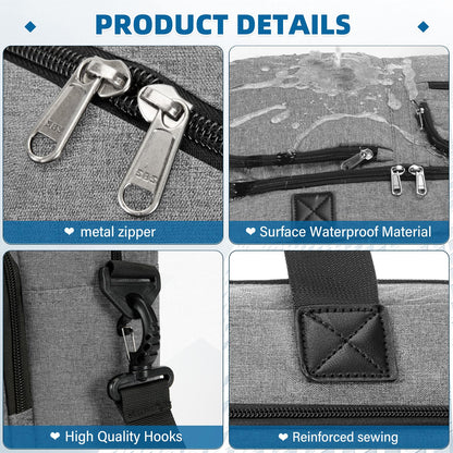 RAINSMORE Laptop Bag for Men 15.6 17.3 Inch Waterproof Laptop Bag Large Professional Messenger Bag for Business Travel Work