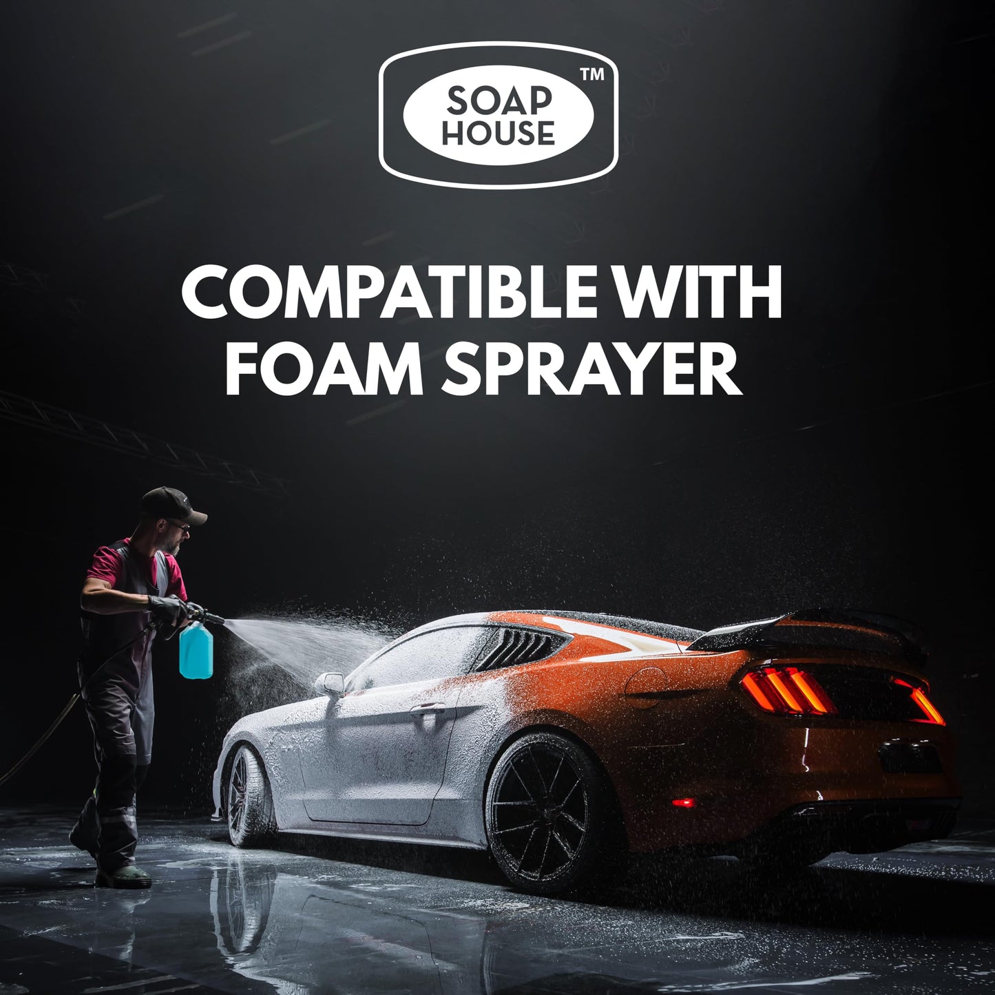 Soap House Deep Clean Car Wash – 1 Gallon (3.78L) – Orange Scent – Concentrated Formula for Tough Dirt & Road Grime – Safe for All Vehicles – Foam Sprayer Compatible