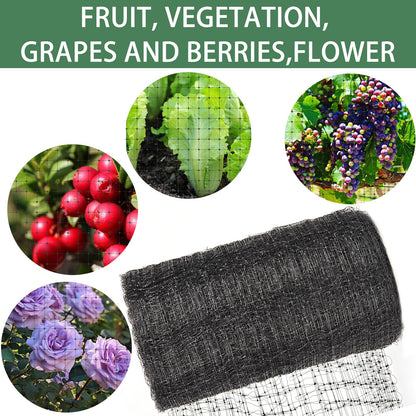 Bird Netting for Garden 7 x 100 Feet, Black Garden Protection Netting Heavy Duty Wire Mesh Net Barrier, Protect Plants Fruits Trees from Rodents Birds Deer Poultry Reusable Animal Fencing (1, Black)
