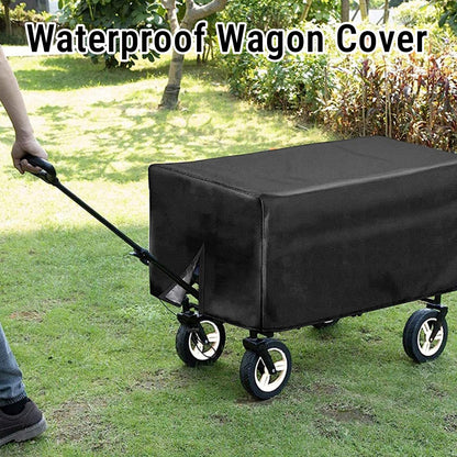 Rain Cover for Wagon Stroller, Waterproof Wagon Cover Professional Dustproof Protective UV Resistance Folding Wagon Rain Cover for Outdoor Camping Garden(97*56*51cm)
