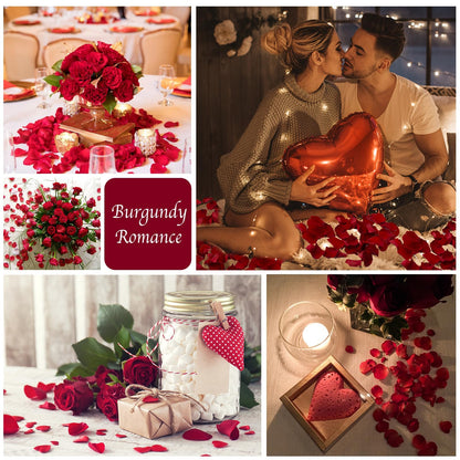 180 PCS Dried Real Red Rose Flower Petals Confetti for Wedding, 1.75oz Preserved Freeze Petals for Romantic Night Wedding Proposal Centerpeice Decor