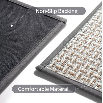 Door Mat 17"x30",Door Mat Indoor Entrance Dirt Resistant and Absorbent Non-Slip Rubber Backing Front Door Mats Washable Low-Profile Indoor Mats for Entryway, Inside Entrance Easy Clean Gray