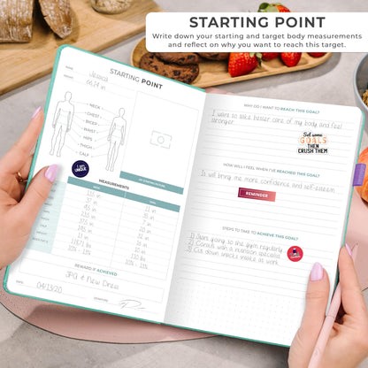 Clever Fox Weekly Meal Planner - Weekly & Daily Meal Prep Journal with Shopping and Grocery Lists for Menu Planning, Healthy Diet & Weight Loss Tracking, Lasts 1 Year, Undated, A5 - Turquoise