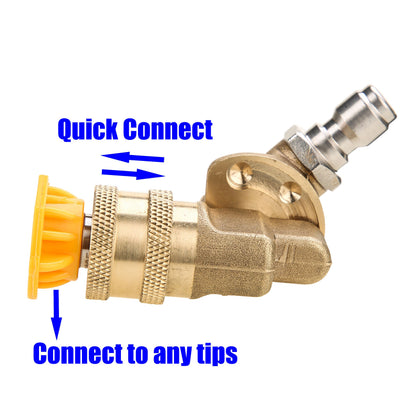 AMZ Tool Pressure Washer Accessories Kit, 7 Power Washer Nozzle Tips, Quick Connect Pivoting Coupler, 1/4 inch, 4500 PSI, 8-Pack