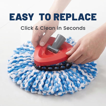 Bibikulala 12 Pack Spin Mop Head Refill for Vileda Mop Heads, Mop Head Replacement for 2 Tank System