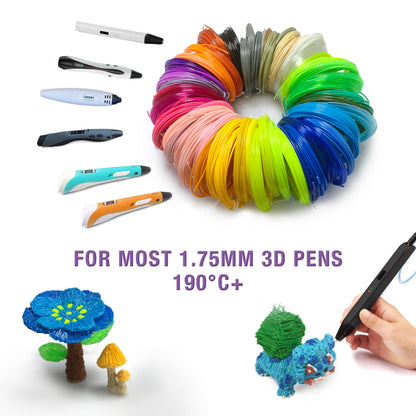 fuentai 3D Pen Print Filament - 20 Bundle PLA Refills for 3D Printing - Ideal for Art, Crafts, Doodler to Create - is Great Birthday and Christmas Gifts for Kids