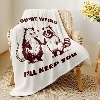 Purdicra Best Friend Birthday Gifts for Women Friendship, Friendship Gifts for Best Friend Women, Cozy Best Friends Throw Blanket, Cute Raccoon and Opossum Blanket 60"x50"