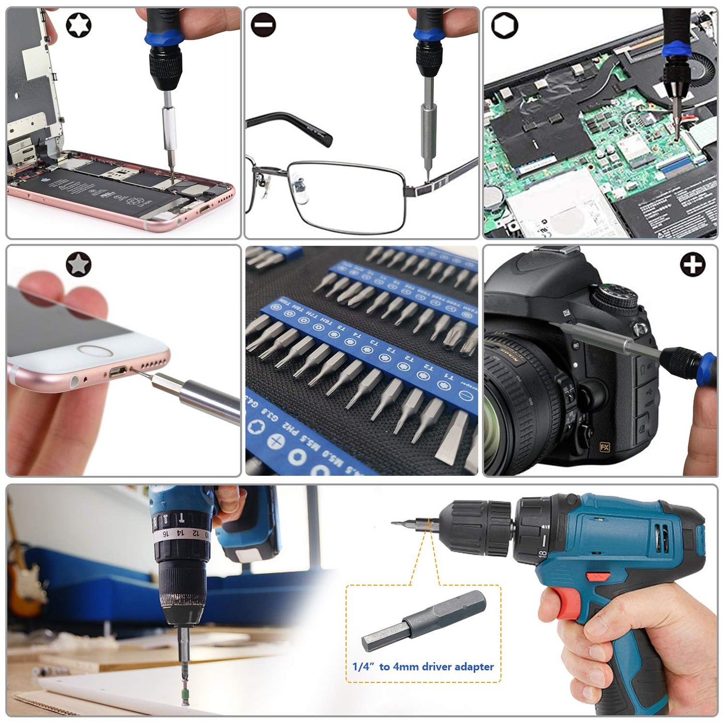 oGoDeal 133 in 1 Electronics Precision Screwdriver Set, Magnetic Screwdriver Set Electronic Repair Kit for Computer, Laptop, iPhone, MacBook, PC, Tablet, PS4, Xbox, Nintendo, Game Console