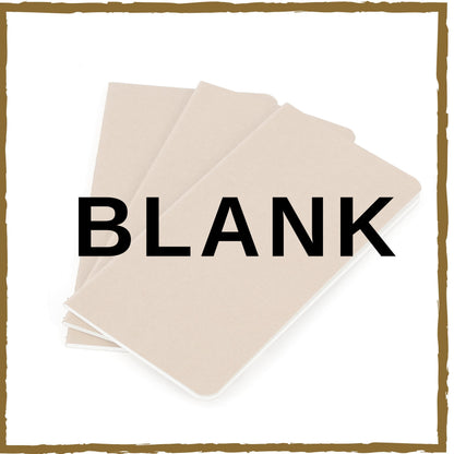 Wanderings Large Blank Travelers Notebook Insert/Large Journal Refill | 7" x 10.7" / 18cm x 27cm | 3 Booklets, 180 Blank Pages | Travelers Notebook Refills for Journals, Diaries, Planners