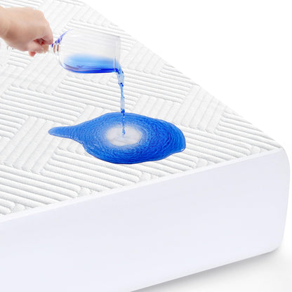 Cozymaker Queen Mattress Protector, Cooling Viscose from Bamboo Mattress Cover Fitted 8"-21" Deep Pocket, 100% Waterproof Soft Breathable Mattress Pad Protector Noiseless Washable