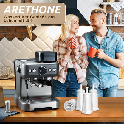 ARETHONE Water Filter for Breville Barista ClaroSwiss: Coffee Filter Replacement Compatible with Barista Touch Oracle Bambino Espresso Coffee Machine BES880, Reduces Impurities up to 5000 Cups, 4 Pack