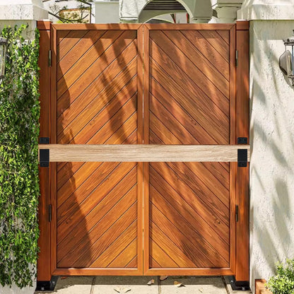 4packs 2*4 Door Barricade Brackets,Ymaiss Upgrade Heavy Duty Door Security Bar, Open Security Bar Holder U Brackets, Security Bar Door Stopper,Holder Brackets U Shape Black