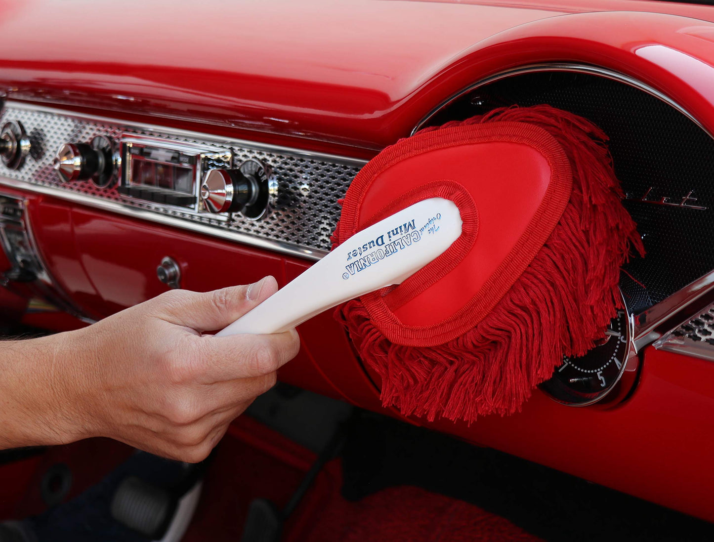 The Original California Car Duster 62447-8B Mini Duster, Red