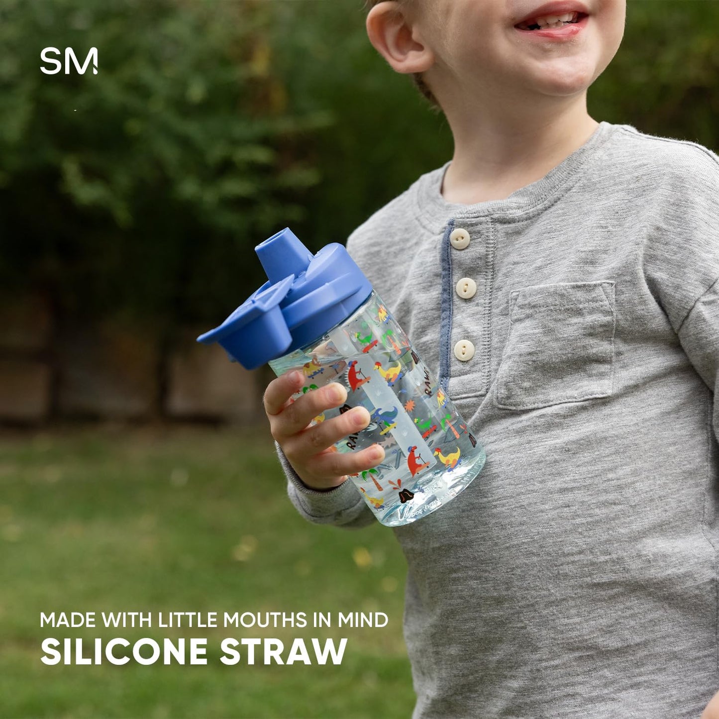 Simple Modern Peppa Pig Kids Water Bottle Plastic BPA-Free Tritan Cup with Leak Proof Straw Lid | Reusable and Durable for Toddlers, Boys | Summit Collection | 12oz, Peppa Pig Bubbles