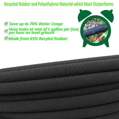 STYDDI Soaker Hose, 1/2" x 25 FT Round Soaker Garden Hose, Heavy Duty Soaker Hose Great for Garden Vegetable Beds, Lawn and Plants