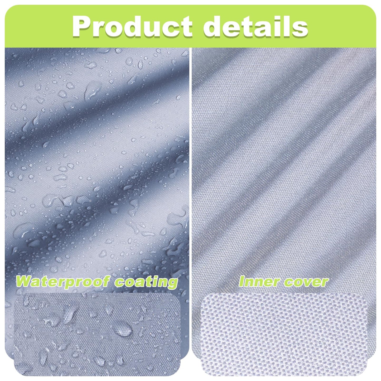 Stackable Patio Chair Covers, 210D Outdoor Chair Covers Waterproof for Stacked Chairs, Lawn Chair Covers Waterproof Outdoor Fits for 4-6 Outdoor Stacking Chairs (Grey, 25"L x 25"W x 47"H , 2PCS)