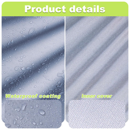 Stackable Patio Chair Covers, 210D Outdoor Chair Covers Waterproof for Stacked Chairs, Lawn Chair Covers Waterproof Outdoor Fits for 4-6 Outdoor Stacking Chairs (Grey, 25"L x 25"W x 47"H , 2PCS)