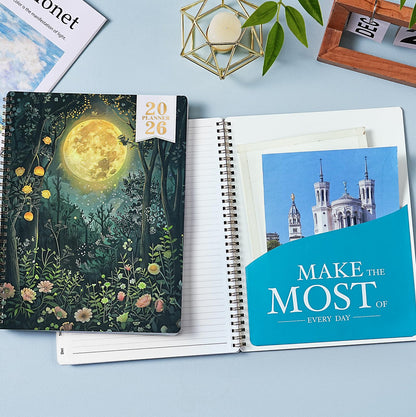 2026 Planner - Planner 2026, JAN 2026 - DEC 2026, 2026 Planner Weekly and Monthly, 2026 Calendar Planner, 9" x 11", Tabs, Spiral Binding, Back Pocket