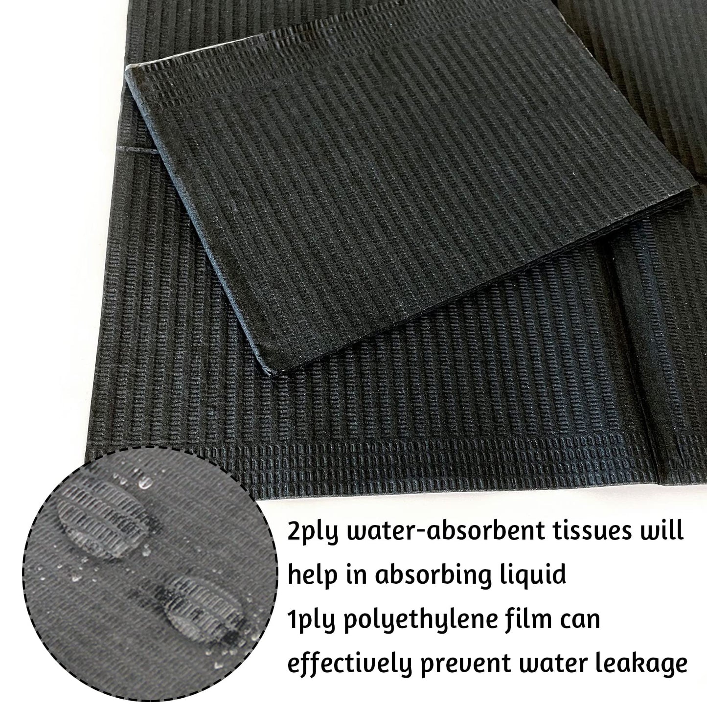 Rayyl Dental Bibs 125Pcs Disposable - Professional Waterproof Tattoo Supplies, Absorbent Table Covers & Beauty Procedure Pads | Multi-Use for Piercing, Eyelash Extensions, Skin Protection Hygiene Essentials