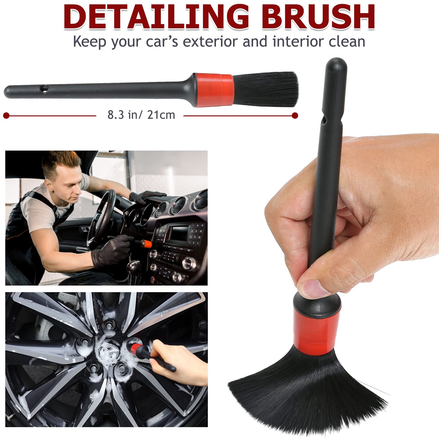 Car Duster Kit, Ultra Soft Microfiber Duster with Storage Bag, Unbreakable Handle, Lint & Scratch Free, Exterior or Interior Use, Pollen Remover, Best Car Accessories for Cleaning SUV Home