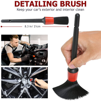 Car Duster Kit, Ultra Soft Microfiber Duster with Storage Bag, Unbreakable Handle, Lint & Scratch Free, Exterior or Interior Use, Pollen Remover, Best Car Accessories for Cleaning SUV Home