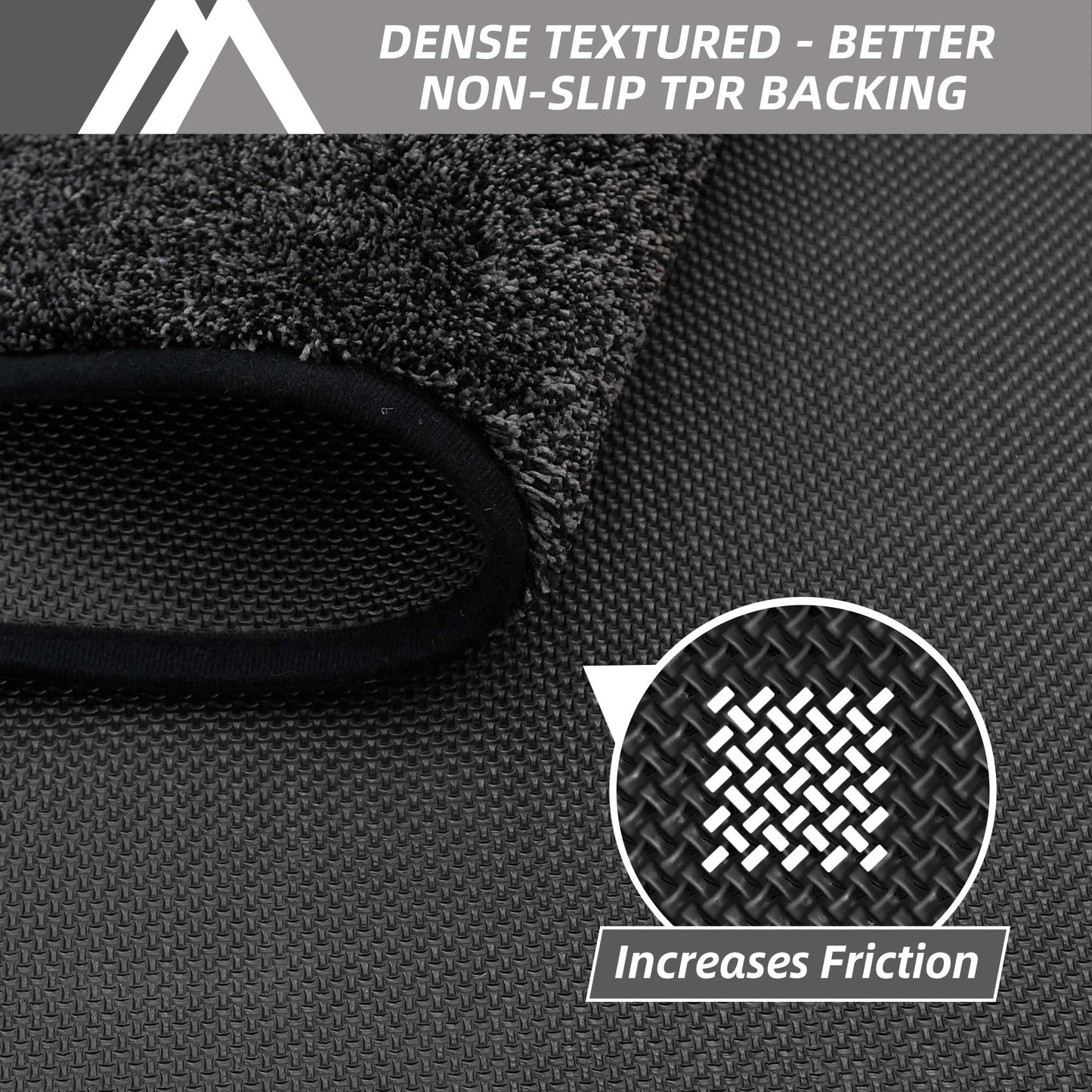 COSY HOMEER 32"x48" Dirt Trapper Doormat Indoor, Non-Slip Absorbent Door Mat, Low-Profile Rug Heavy Duty Floor Mats, Washable 100% Polyester Entryway Welcome Mats, Black