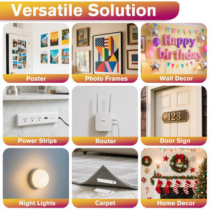 Picture Hanging Strips Heavy Duty XL 50 Pairs/100Strips, Damage Free Hanging Picture Hangers, Removable Adhesive Hook and Loop Wall Strips, Frame Stickers No Nails for Home Decor Wall Posters